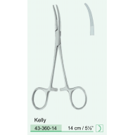 Затискач Kelly, вигнутий, 14 см (43-360-14)